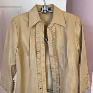 THE WRIGHTS Anthropologie leather jacket size 2